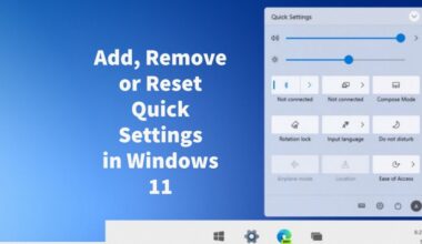 How to Add, Remove or Reset Quick Settings in Windows 11